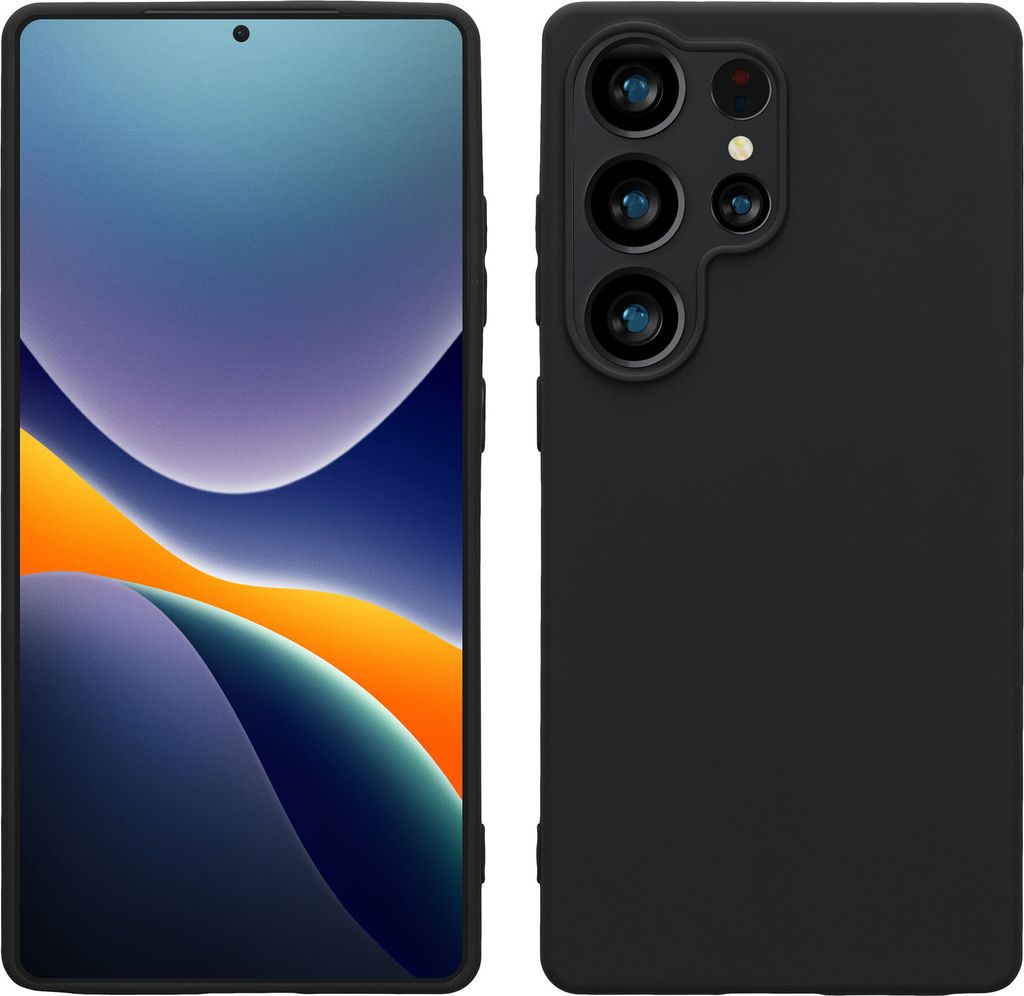 kwmobile Hülle kompatibel mit Samsung Galaxy S25 Ultra Hülle - weiches TPU Silikon Case - Cover geeignet für kabelloses Laden - Schwarz