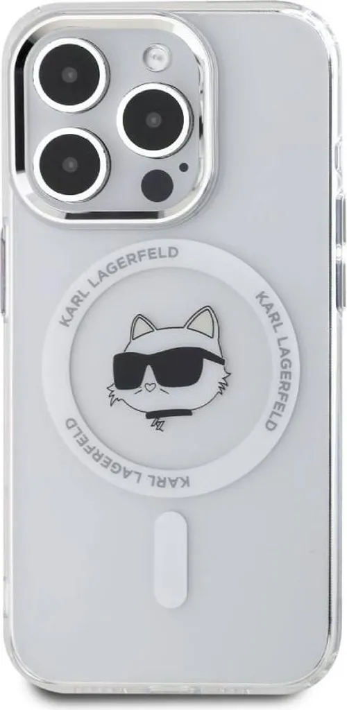 Karl Lagerfeld iPhone 15 Pro Max Case White MagSafe IML Choupette - 3