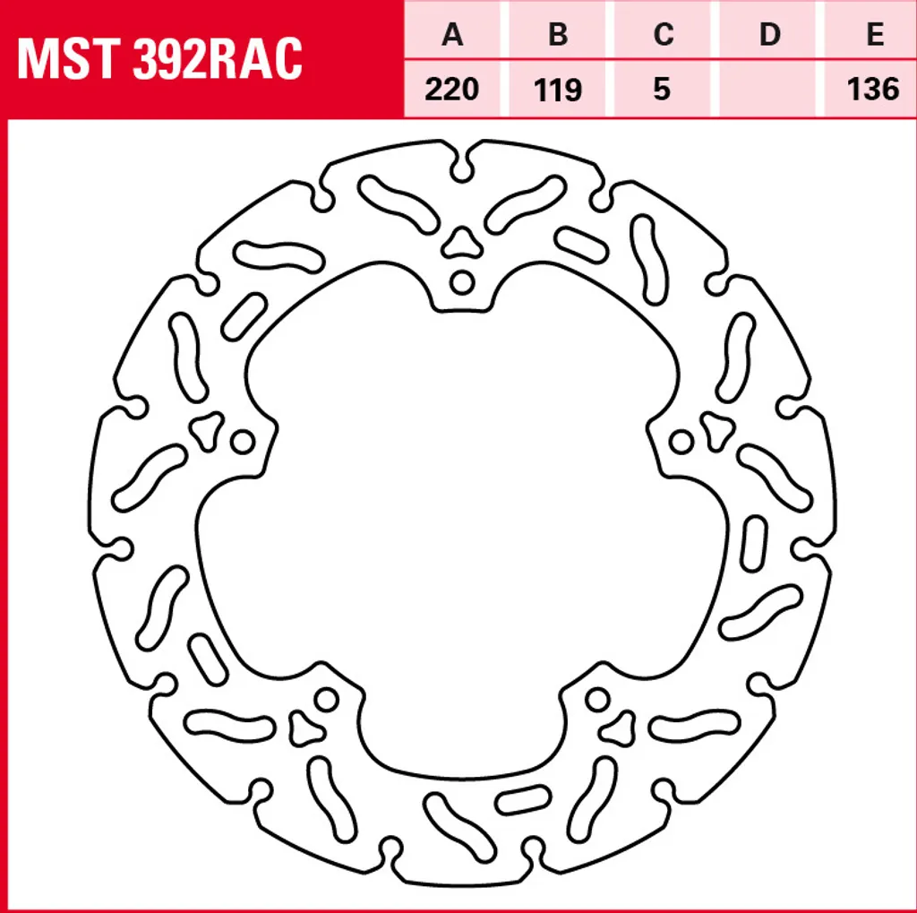 Disque de Frein TRW MST392RAC HP4 K10 Sportif Rigide pour Moto BMW