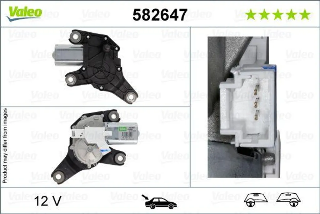 Valeo 582647 Moteur Essuie-Glace Silencieux OE 1143827 Haute Performance