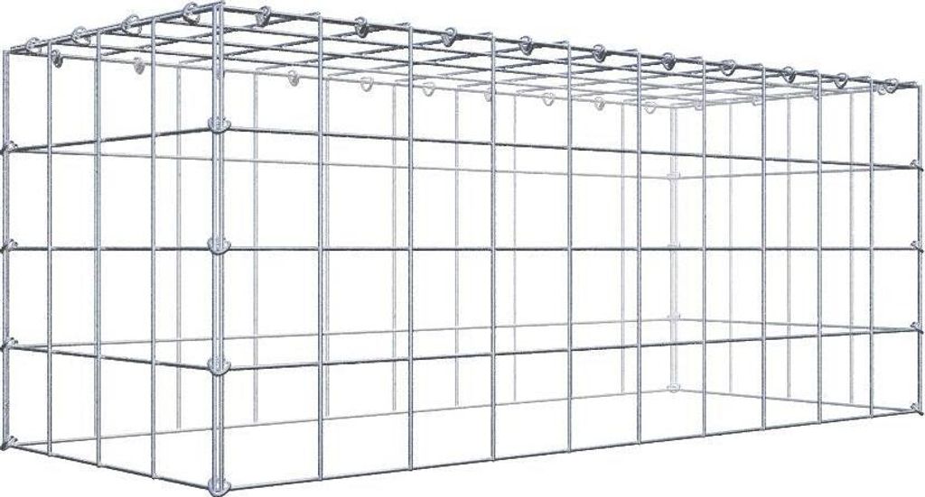 Anbaugabione Typ 3 100 cm x 40 cm x 40 cm (L x H x T), Maschenweite 10 cm x 10 cm, C-Ring