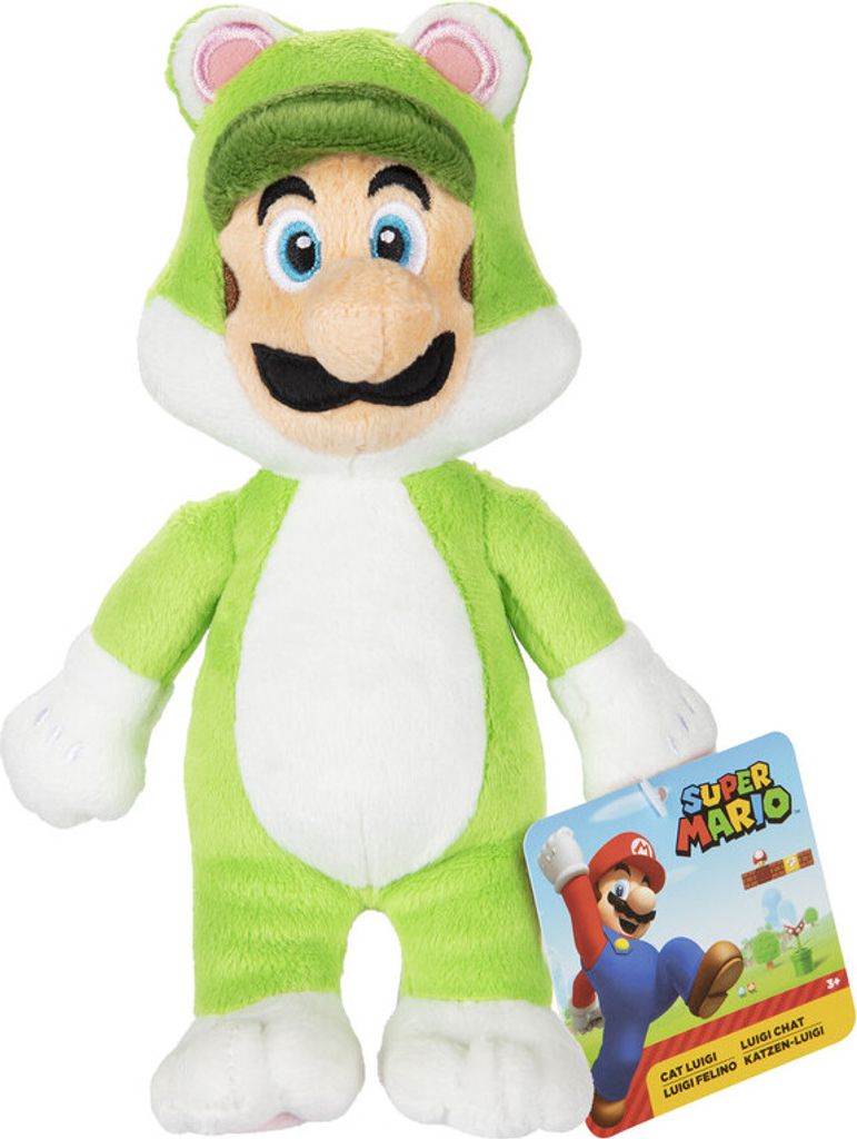 Nintendo Super Mario Plsch Cat Luigi, ca. 18 cm