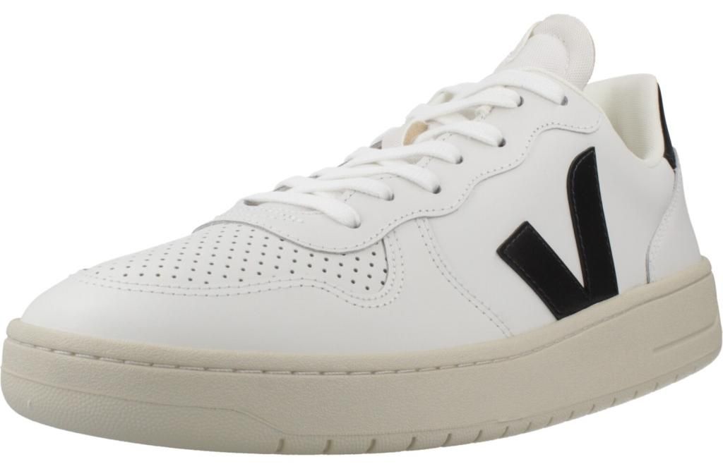 Veja V10 Prime Leather In White Black For Men – 6 UK - 40 EU - 7 US / White Black