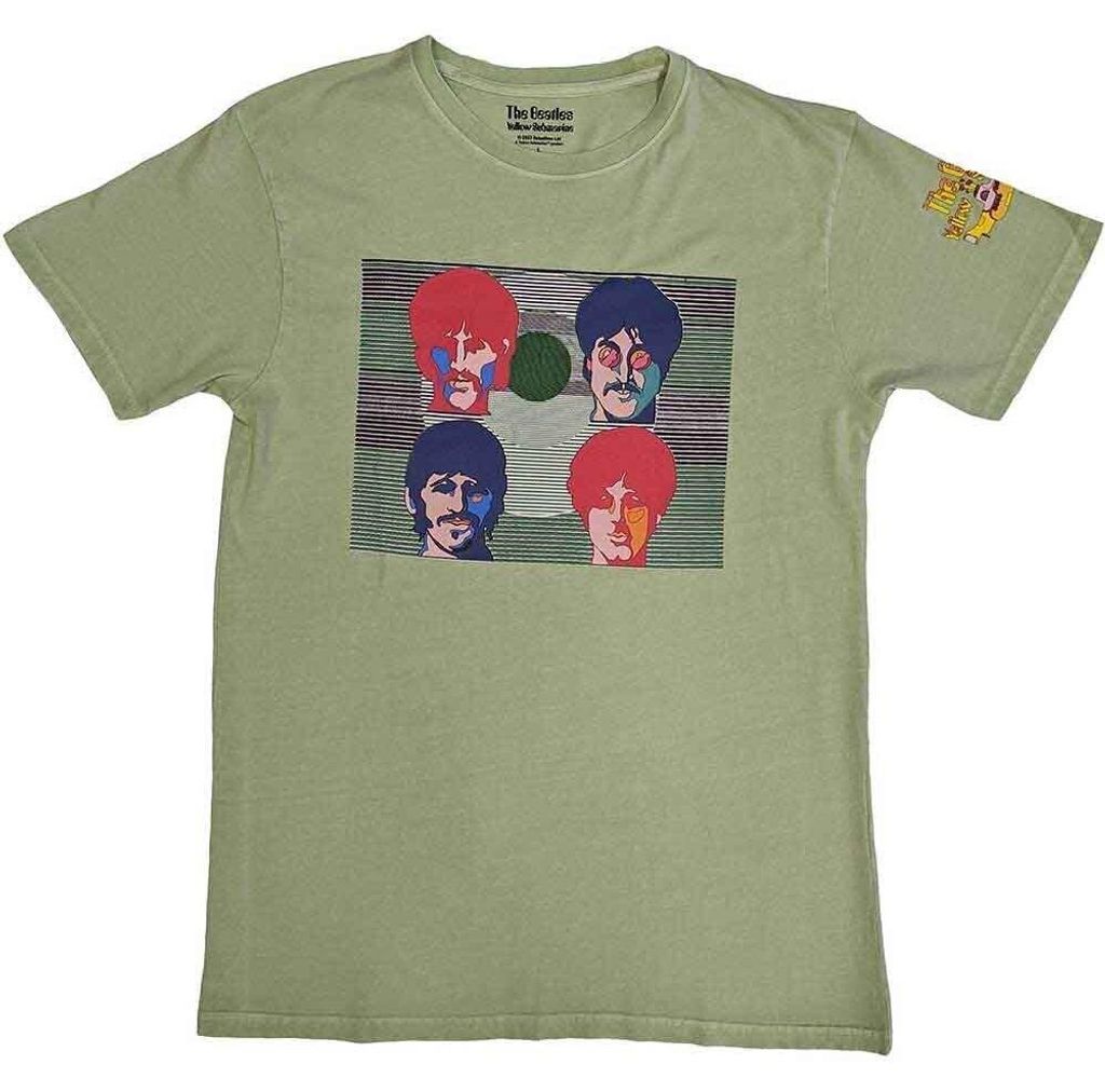 The Beatles Yellow Submarine Magic Piano (Back Print) Green L T-Shirt