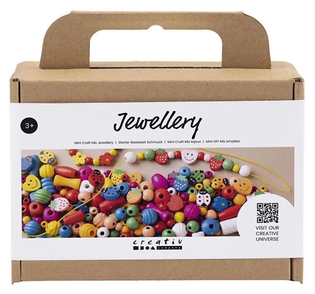 Remeselná sada "Veselé farby" - šperky z drevených korálok Obrázok produktu 