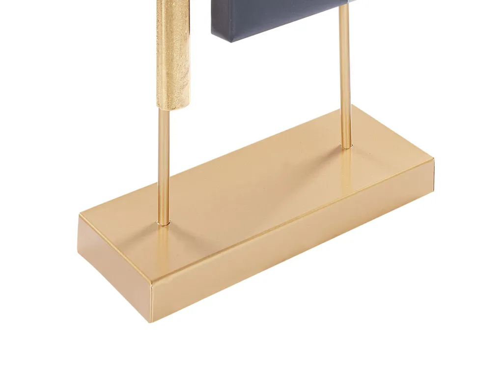 Objet déco rectangulaire en fer doré 45 cm - Design moderne finition métal