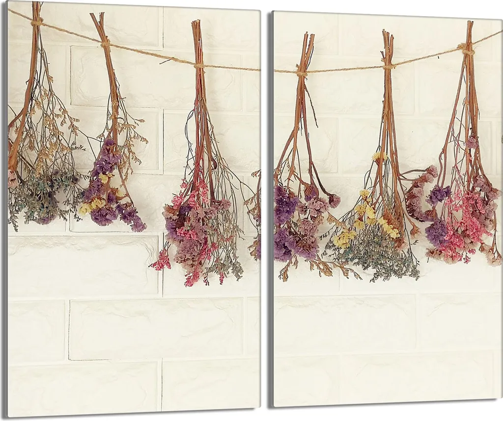 2 Piastre Copri Fornelli Vetro 30x52 Fiori Beige - Universali e Resistenti