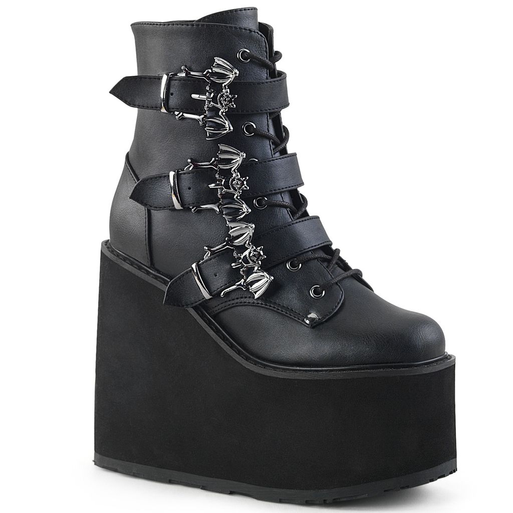 SWING-103 Damen Booties von DemoniaCult, Schwarz EU 42, US 12