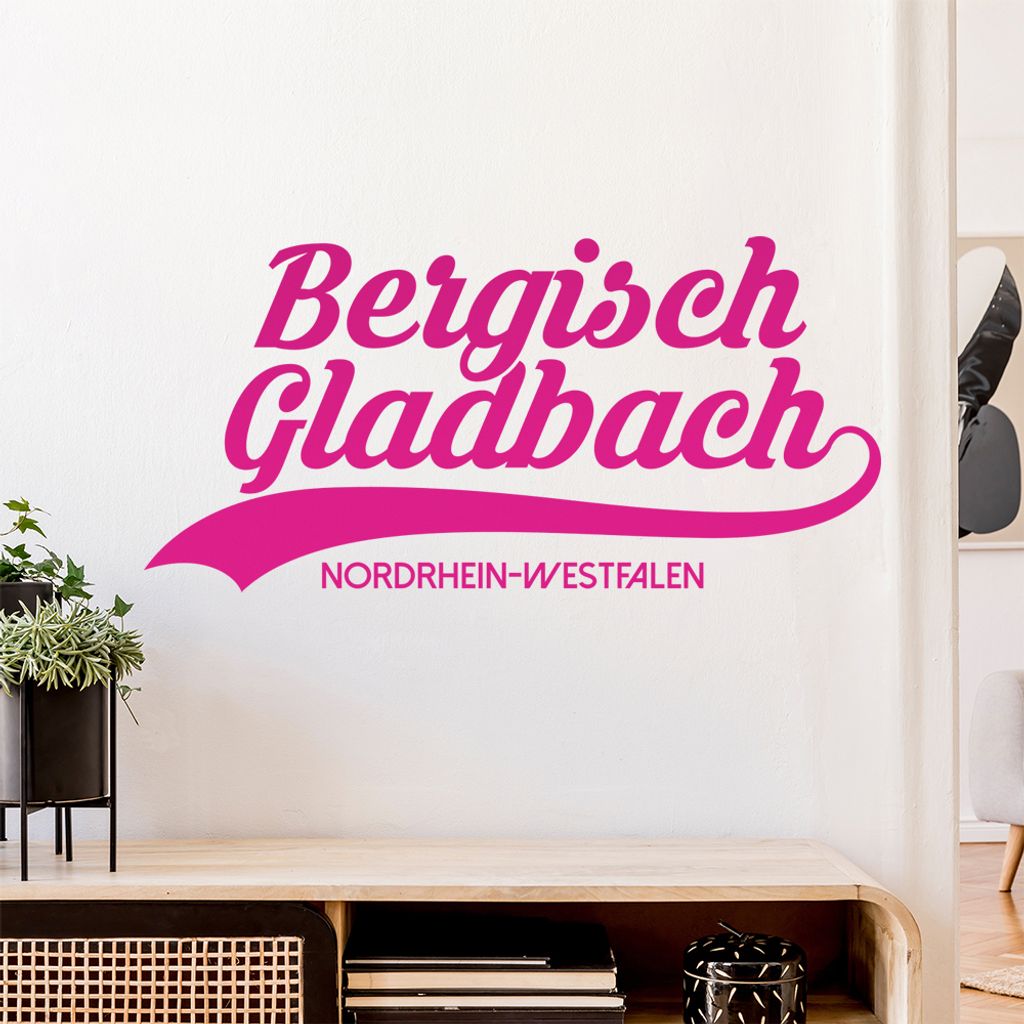 Bergisch Gladbach Wandtattoo Wandaufkleber Wall Sticker - Dekoration, Küche, Wohnzimmer, Schlafzimmer, Badezimmer