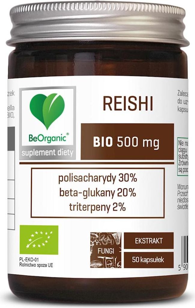 REISHI-PILZ-EXTRAKT (500 mg) 50 KAPSELN – BE ORGANIC