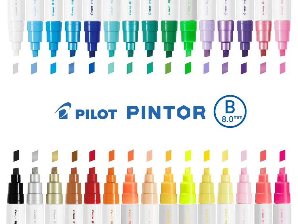 Feutre peinture pour customisation Pilot Pintor bleu large L - 3