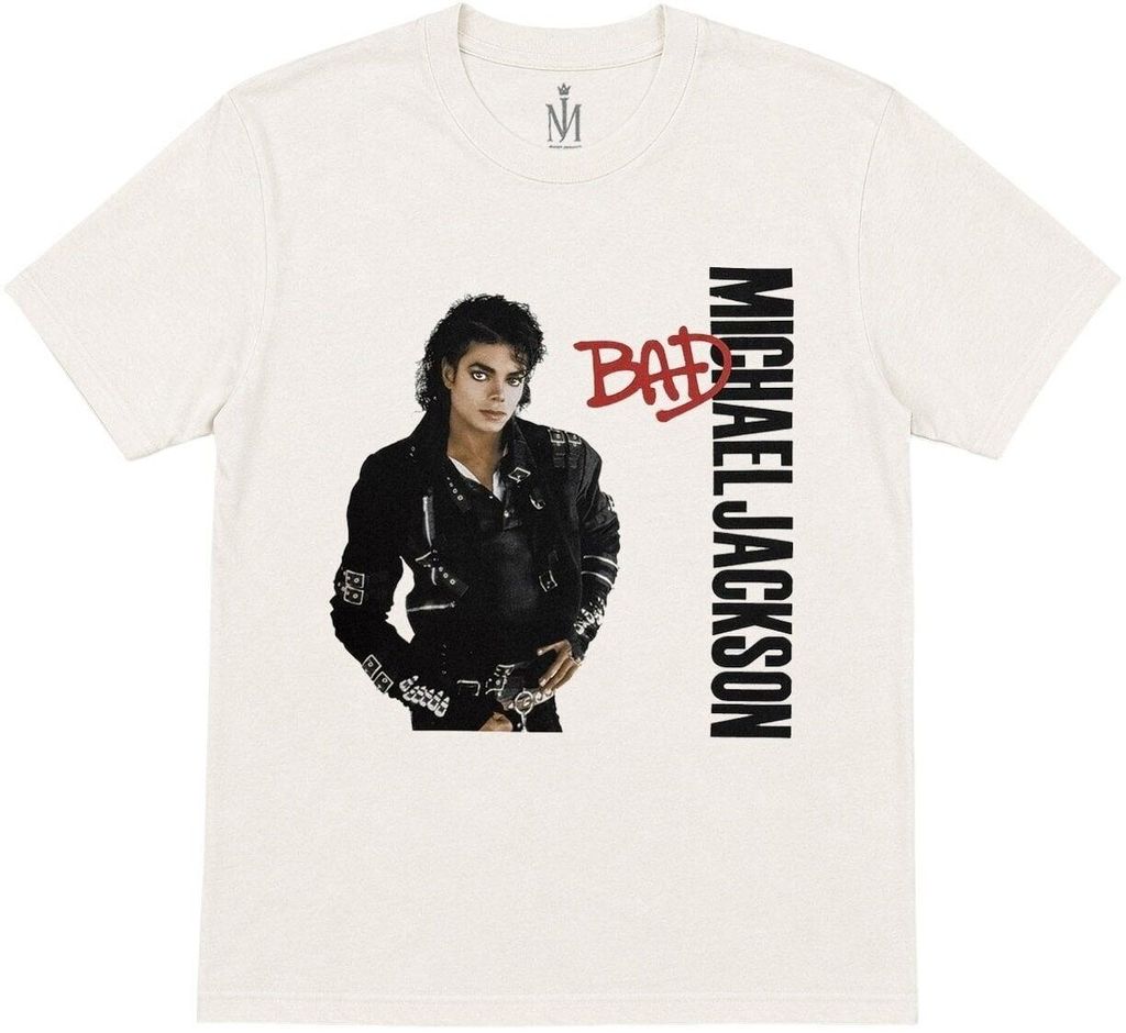 Michael Jackson Bad White S Maglietta Immagine del prodotto 