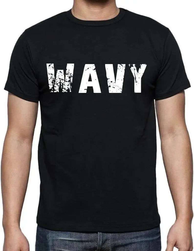 Herren Grafik T-Shirt Wavy Öko-Verantwortlich Vintage Jahrgang Kurzarm Lustige Druck Geburtstag Geschenk Mann