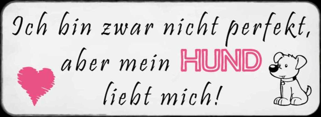 vianmo Holzschild 10x27 cm aber mein Hund liebt mich Herz