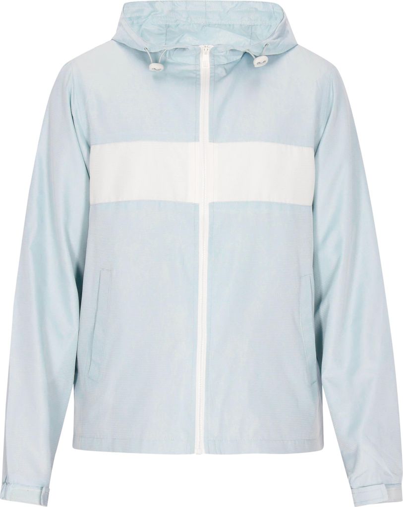 hoona herren jacke - blasses türkis weiss, XL