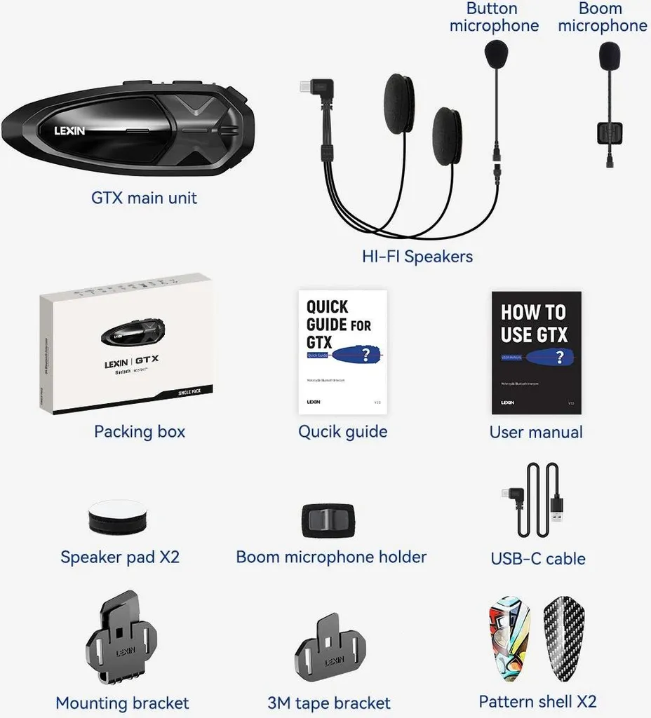 Casque de Communication Bluetooth 5.0 à 10 Conducteurs Pack Individuel - 2