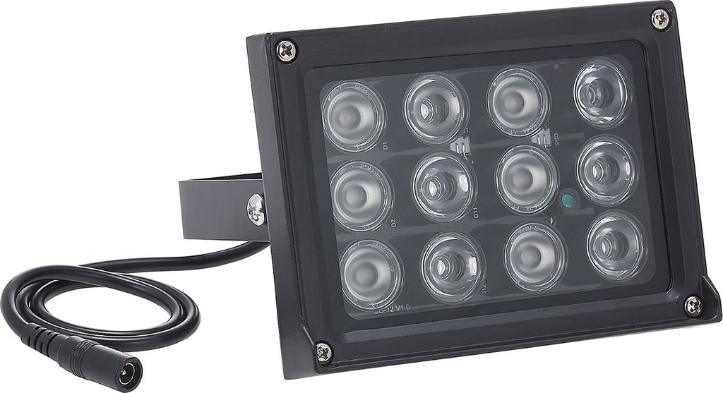 Infrarot Illuminator 12er Array IR LEDS IR Illuminator Nachtsicht Weitwinkel Langstrecken Outdoor Wasserdicht fuer CCTV ueberwachungskamera