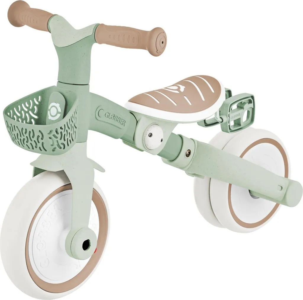 Globber Learning Trike 3in1 Plus Eco Tricycle Evolutif Vert Sauge