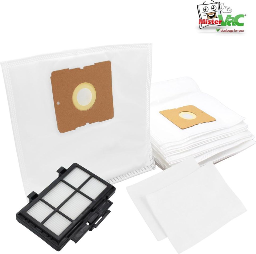 MisterVac 20 Stück Staubsaugerbeutel + Filter kompatibel Produktbild 