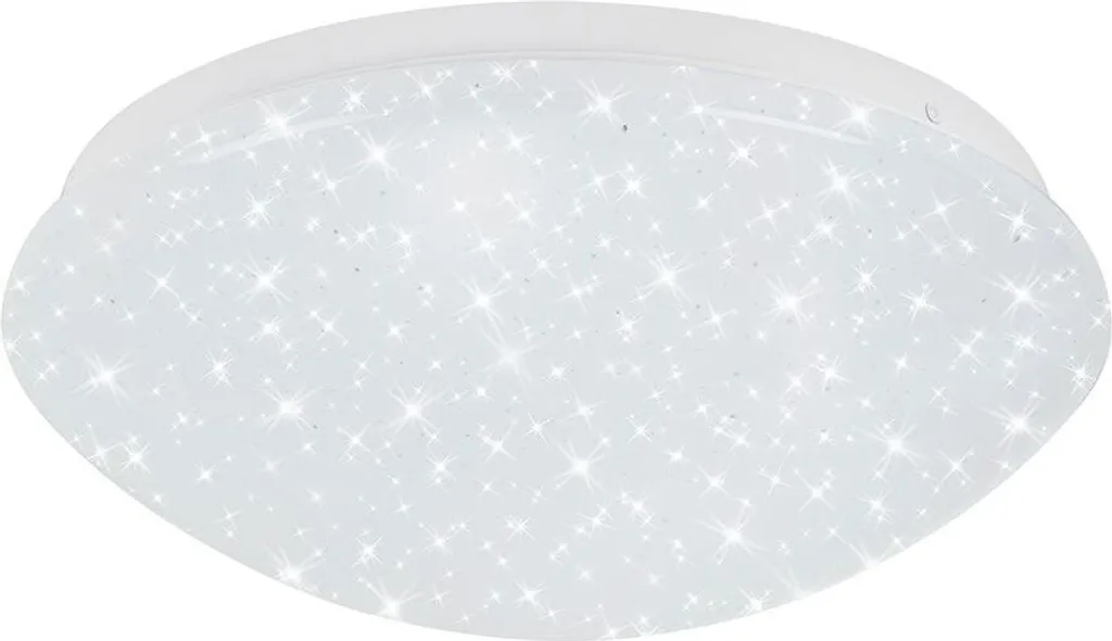BRILONER STELO Plafonnier LED Salle de Bain IP44 Effet Étoilé 28cm Blanc