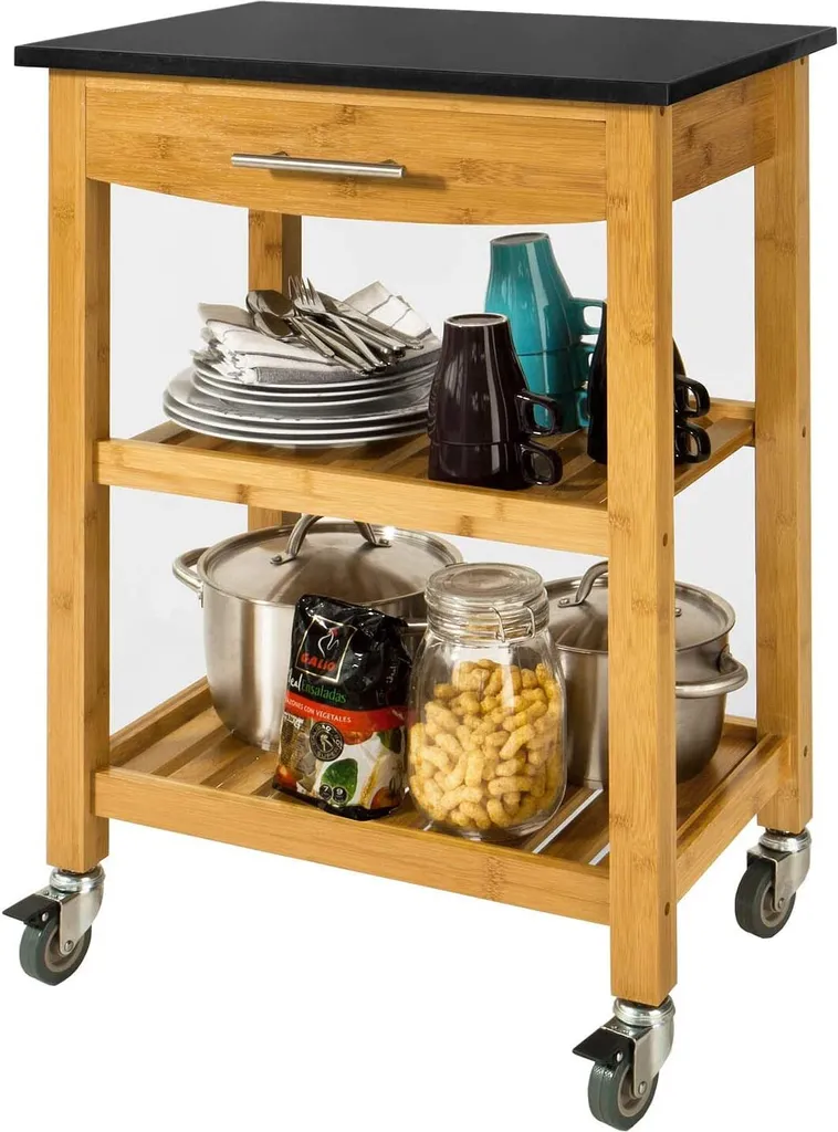 Chariot de cuisine gain de place pour optimiser le rangement et service