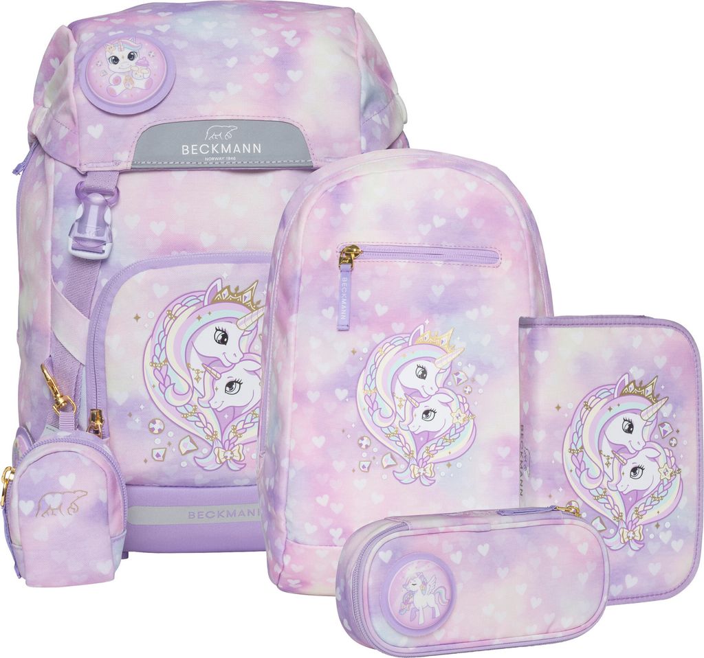 Beckmann Classic Unicorn Princess Purple Schulrucksack Produktbild 