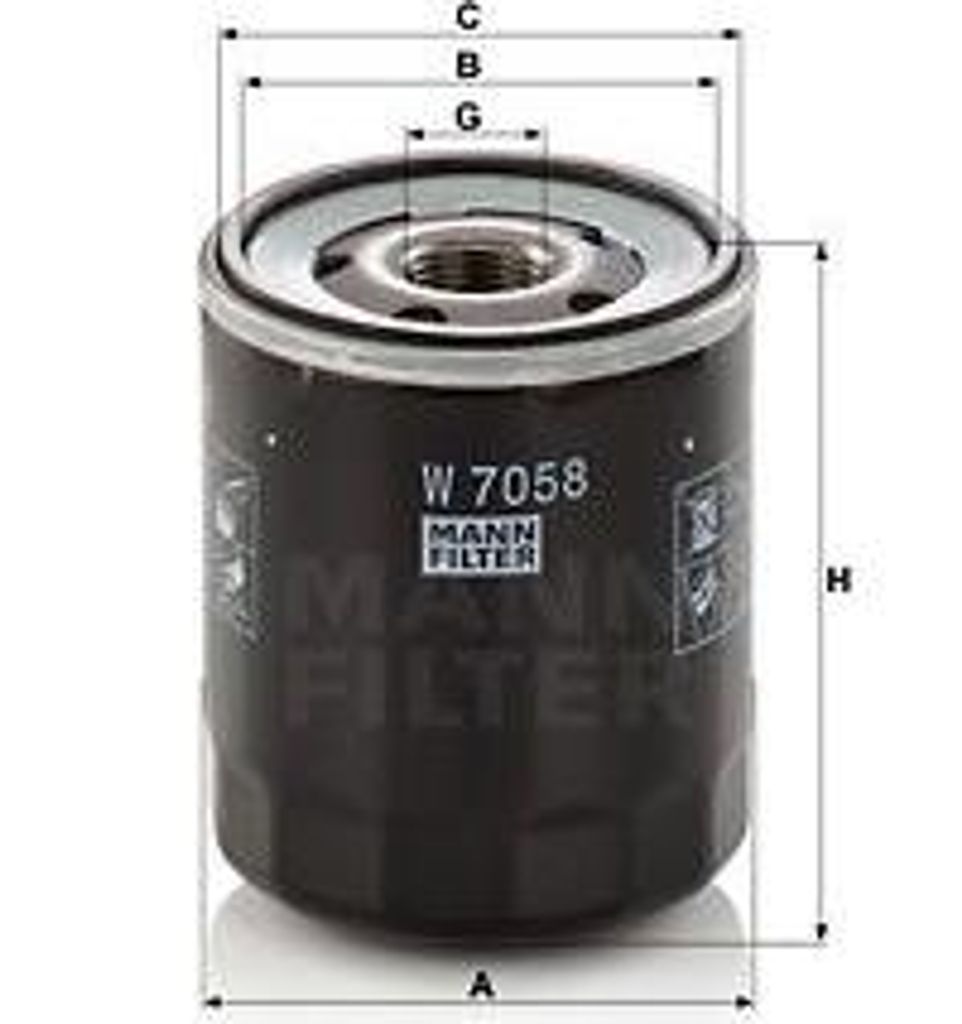 MANN-FILTER W 7058 Ölfilter OE 1109AL kompatibel mit 306, 301, 3008, 208, 206, 2008, 108, 106, Zafira, Vivaro, Grandland, Crossland X, Corsa F, Co...