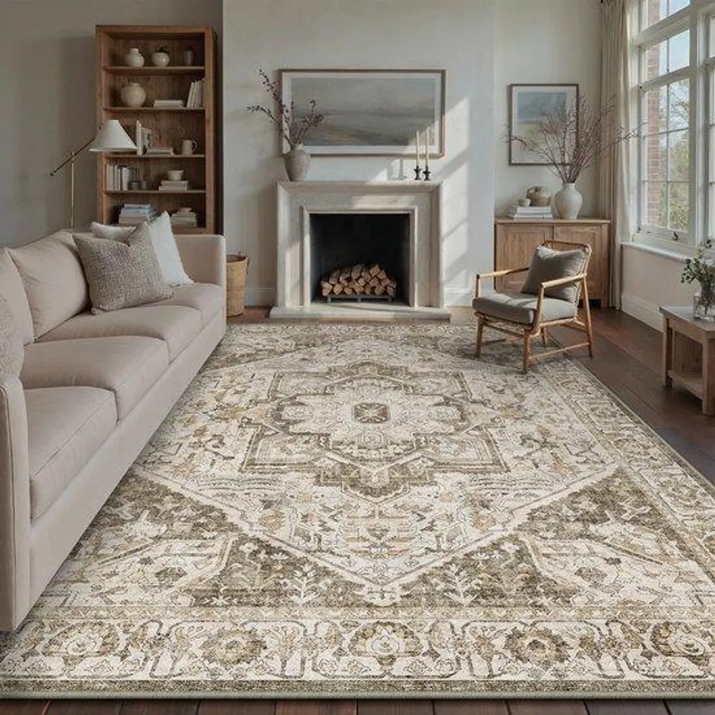 Tapis Chambre Enfant et Salon Marron 240x300 cm - Doux et Lavable