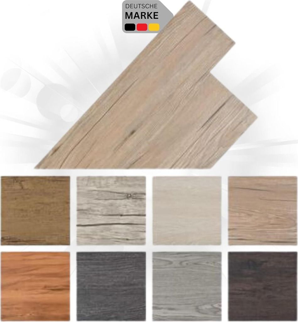 DELUKE Laminat Dielen PVC selbstklebend wasserfest | 2mm Stärke, Rutschfest | Vinyl Bodenbelag Laminatboden Nachbildung-Dielen Fußbodenlaminat ...