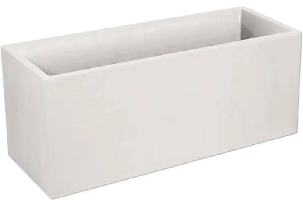 Jardinière EDA 98L - 99,5 x 39,5 x 43,5 cm - Bac à Fleurs Rectangulaire Beige