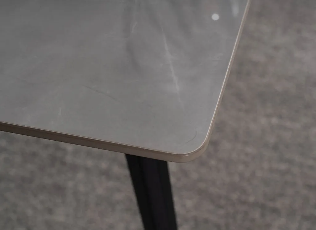 Table repas HANAN grise et noire : stable, durable et style industriel - 5