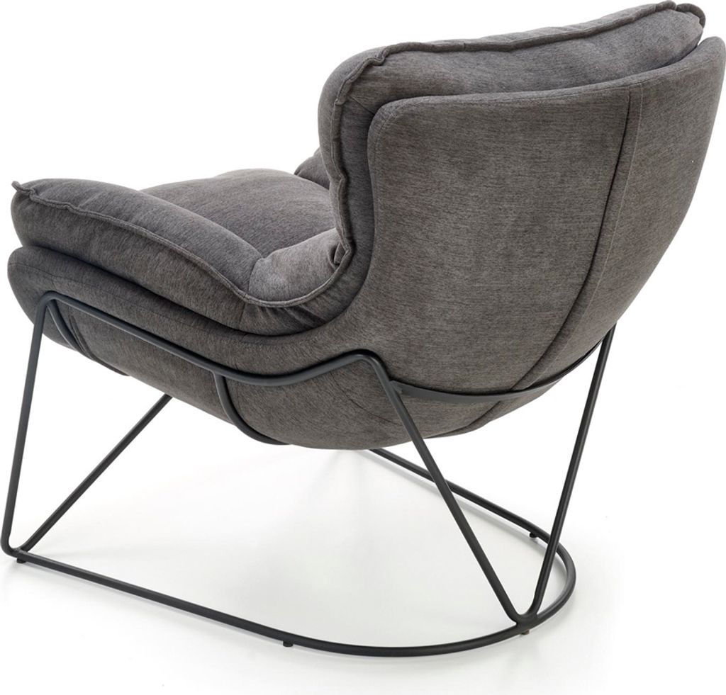 Halmar Designové křeslo Volker - tmavě šedé / černé Obrázek produktu 3