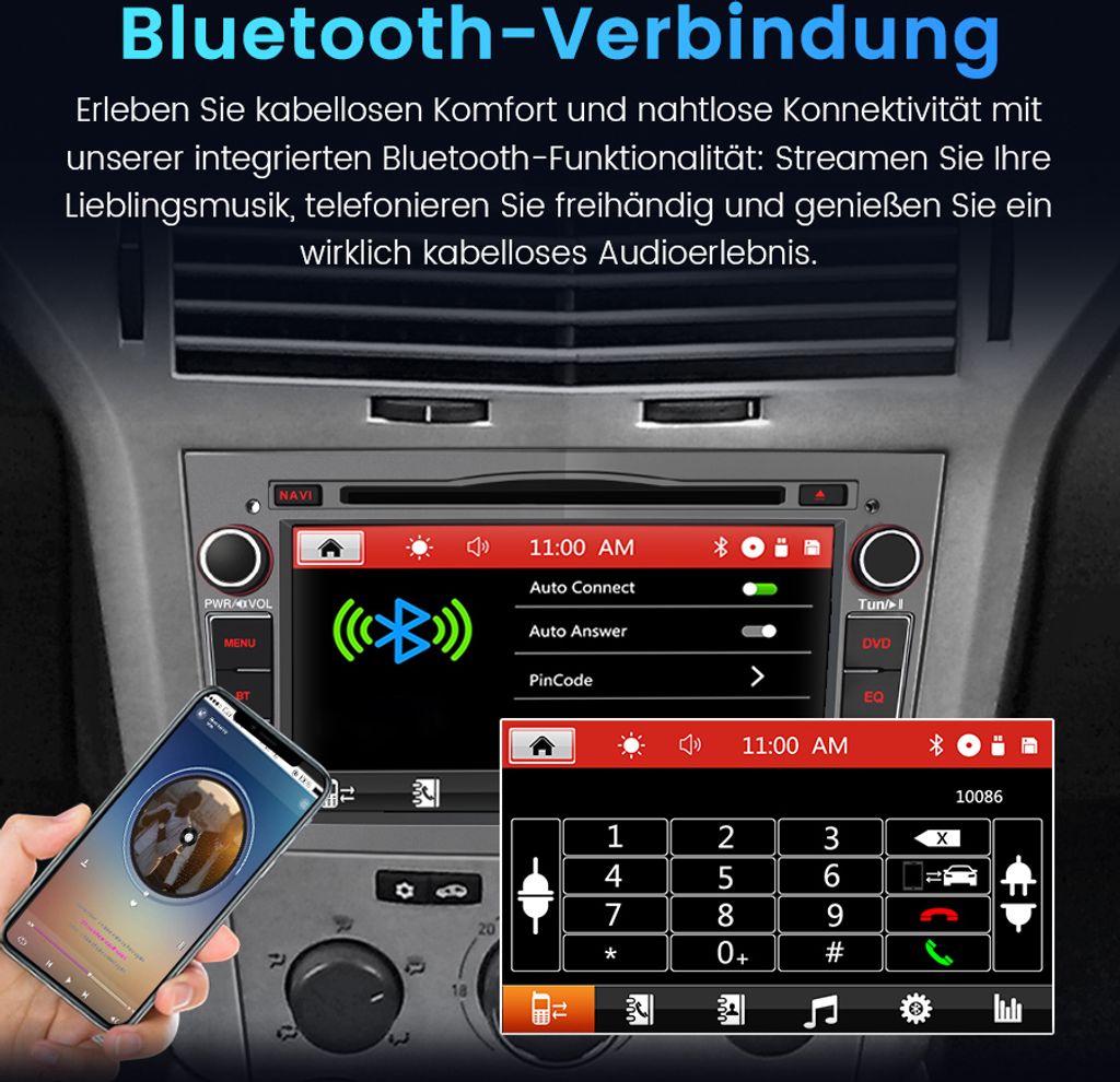 Autorádio 7 Zoll Doppel din für Opel Corsa D Corsa C Astra Obrázok produktu 6
