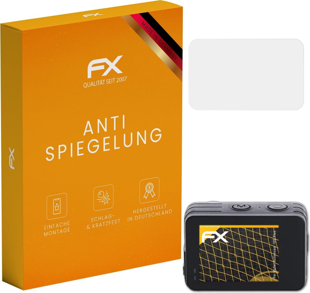 atFoliX FX-Antireflex 3x Schutzfolie kompatibel mit Rollei Actioncam 10S Plus Displayfolie