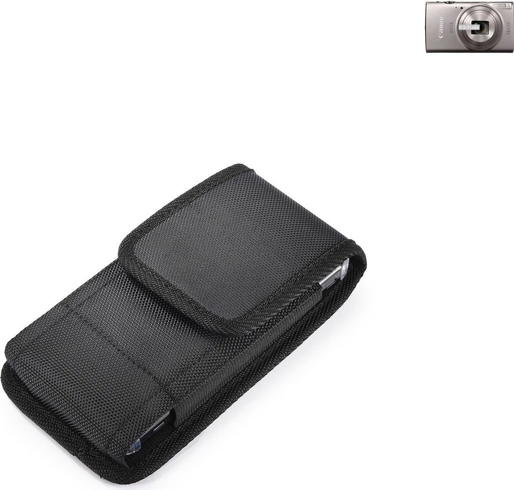 Holster Gürteltasche kompatibel mit Canon IXUS 285 HS Holster Gürtel Tasche wasserabweisend Handy Hülle Schutz Hülle Outdoor schwarz K-S-Trade