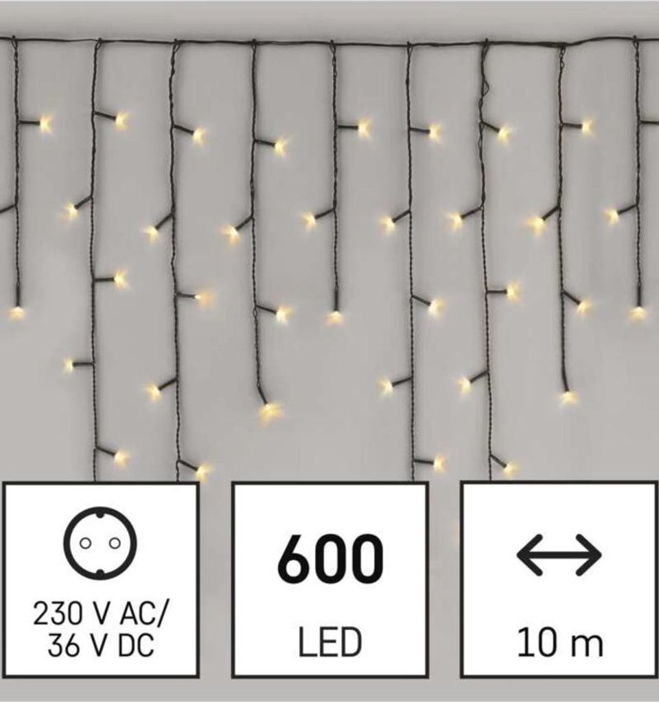 LED vianočný soplík, 10 m, 600 LED diód, na vonkajšie Obrázok produktu 