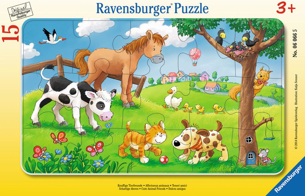 15 Teile Ravensburger Kinder Rahmen Puzzle Knuffige Produktbild 