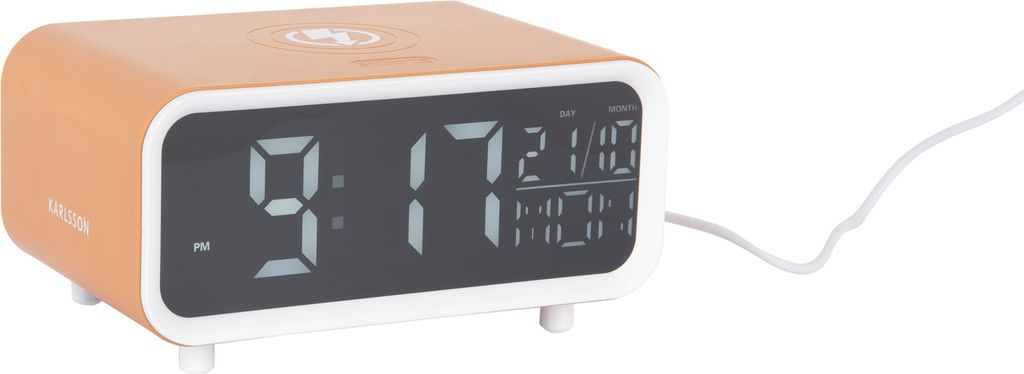 Karlsson - Wecker Chunky LED m. Telefonladegerät - Ockergelb