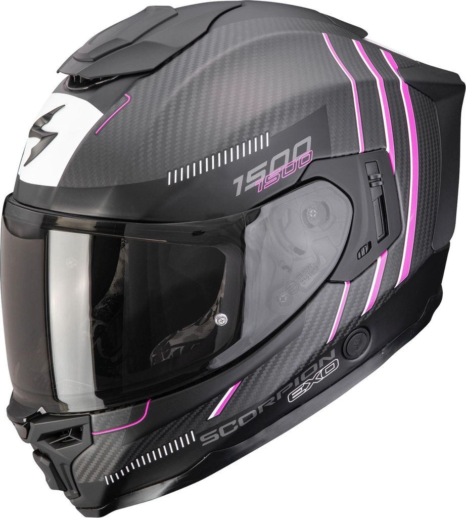 Scorpion Exo-1500 Carbon Air, Zity, mat zwart-roze, maat M Productafbeelding 