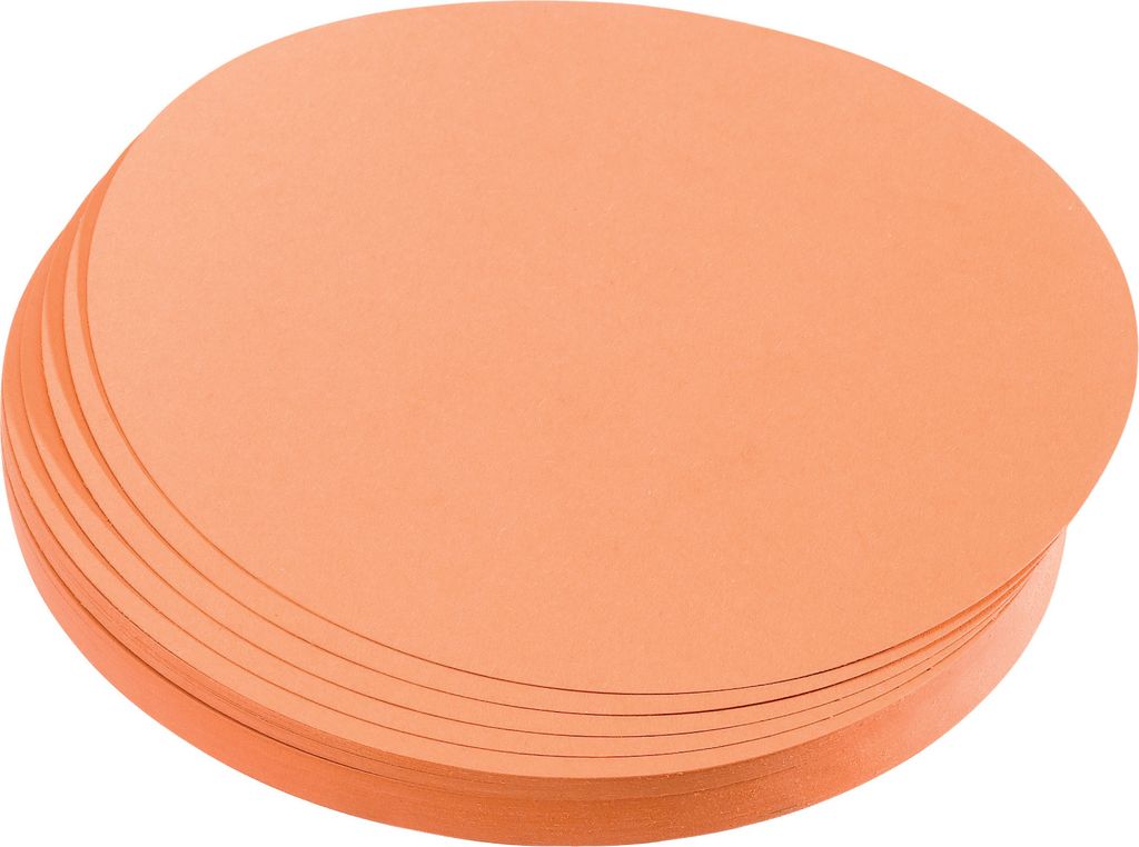 Moderations-Karte Kreis 19,5cm Orange 500 Stück