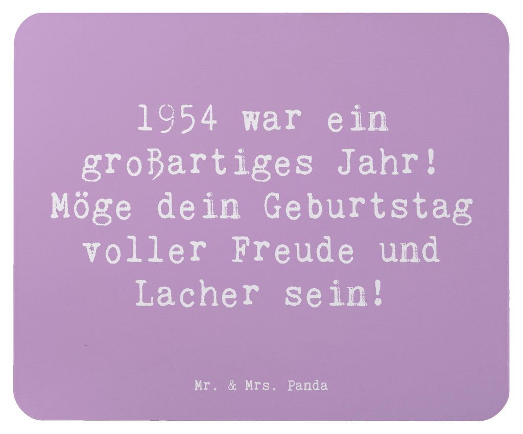 Mr. & Mrs. Panda Mouse Pad Spruch 1954 Geburtstag - Lavendeltraum - Geschenk, pc mausunterlage, mousepad, computer mauspad, Alter, Erinnerungen, Gl...