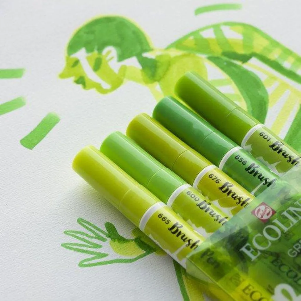 5 Talens ECOLINE® Filzstifte grün - 8