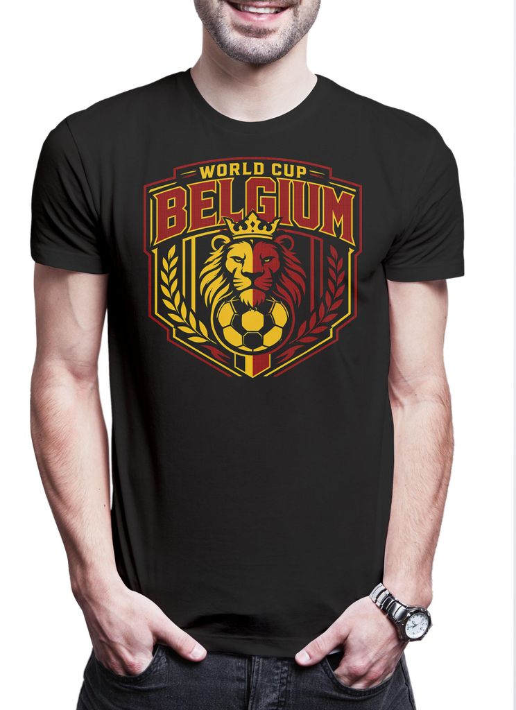 Urban Backwoods Team Belgium 3, Herren T-Shirt, Farbe: Schwarz, Größe: XS