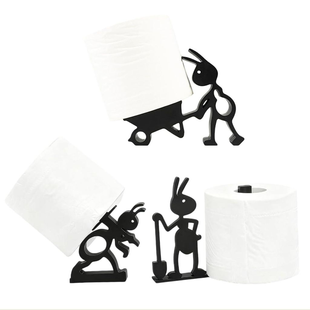 3er Set Toilettenpapierhalter – Lustiger 3D Ameisen-Design Produktbild 