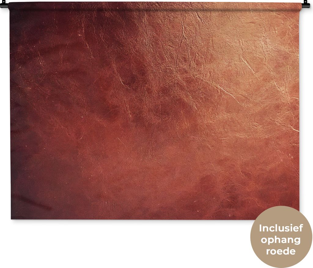 MuchoWow Wandteppich Wandbehang Leder - Lederoptik - Braun - Hell 150x112 cm Tapisserie Dekoration Wandtuch - Wanddecke - Wandteppiche