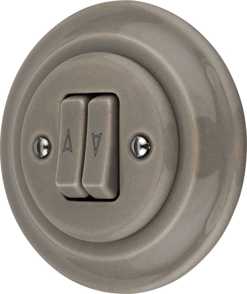 Inbouw schakelaar, porselein, retro jaloeziebediening, type Productafbeelding 
