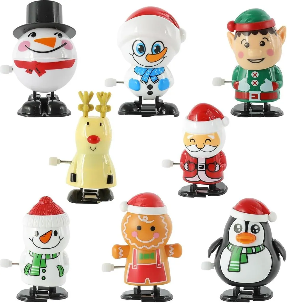 Accessoires de Fête Noël 8 Jouets à Remonter pour Animation et Jeux