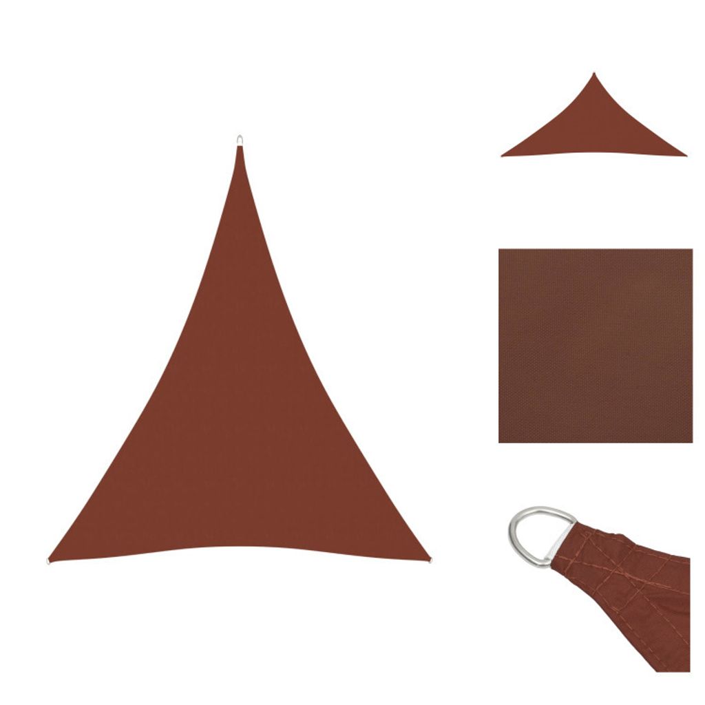 vidaXL Sonnensegel Oxford-Gewebe Dreieckig 4x5x5 m Terrakotta-Rot - Sonnenschirme & Sonnenschutze