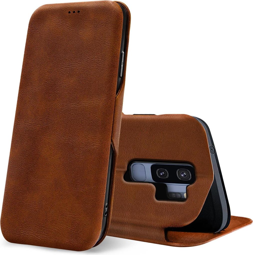 Shell Flip Case für Samsung Galaxy S9 Plus Hülle Book Cover Handy Tasche mit Kartenfach Premium Schutzhülle