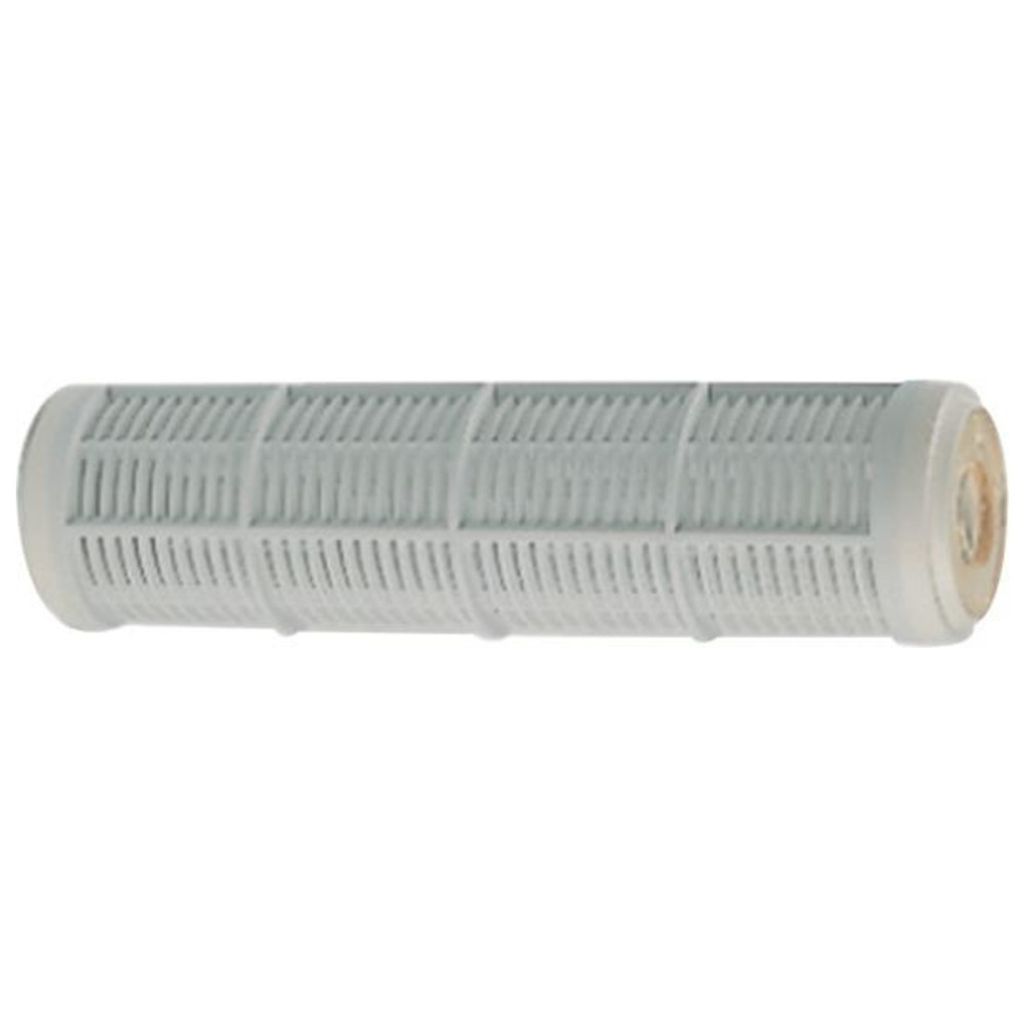 A close-up, studio shot of a cylindrical filter element against a white background.